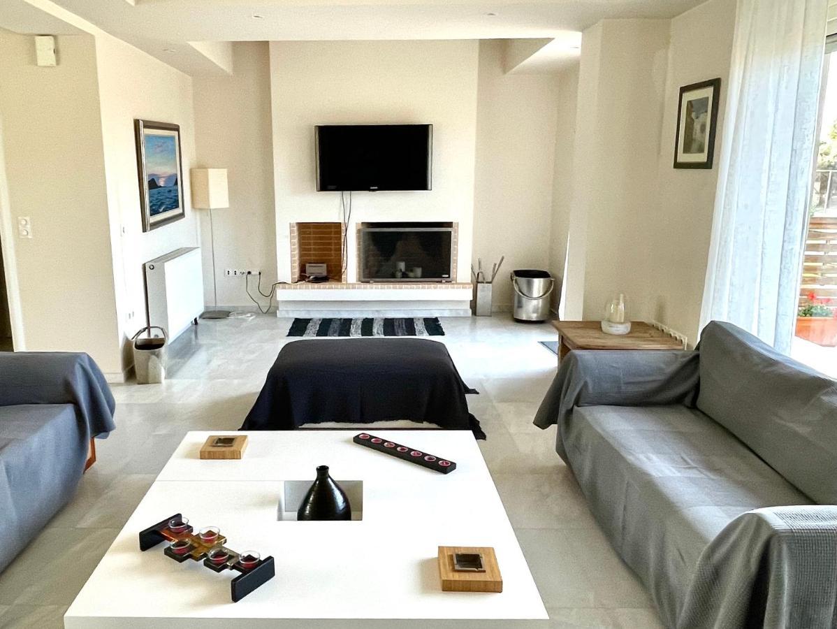 Legrena Beach Villa Szúnio Kültér fotó